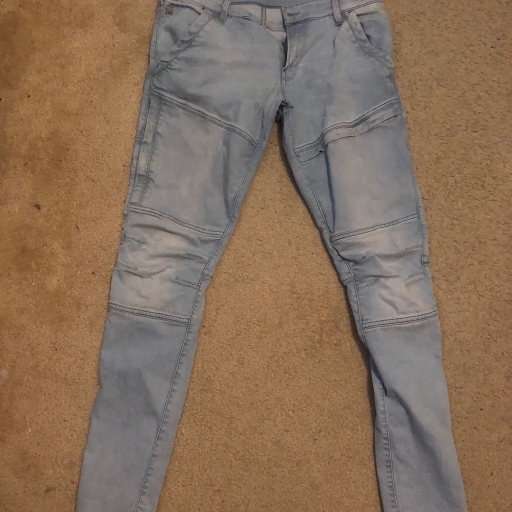 36 x 34 G-star light wash rackman skinny jeans